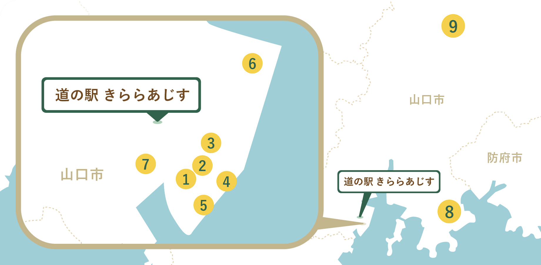 周辺スポットのマップ